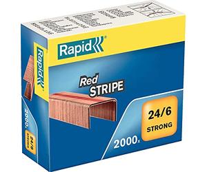 Rapid 11700245 Boîte de 2000 Agrafes 24/6 Rouge