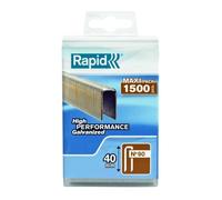 Agrafes en fil plat galvanisés n° 90/40 mm - 1500 pièces - Boite Polypropylène - RAPID-ISABERG - 5000127