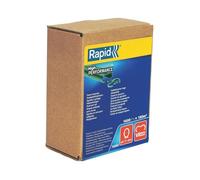 Rapid VR22 - Agrafes à Grillage en Acier Galvanisé, Plastifié Vert, Compatible avec les Grillages 5-11 mm, Idéal pour Sécuriser Cages & Clôtures, 1600 Pièces, Emballage Boîte (40108811)