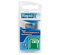 Rapid, 5000091, Agrafes N°140, Longueur 16mm, 2000 pièces, Pour les travaux de construction et d’isolation, Fil galvanisé, Haute performance Argent