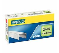Rapid Agrafes 24/6 – Acier galvanisé, capacité 20 feuilles – Boîte de 1000