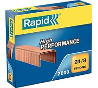 Rapid 24859200 Boîte de 2000 Agrafes 24/8 mm Cuivré