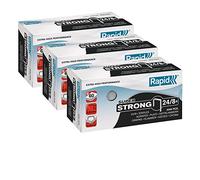 Rapid 24860100 Agrafes 24/8 Super Strong, acier galvanisé + mm Lot de 5000, 24/8+ Super Strong, 1