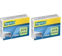 Rapid 24867600 Boîte de 1000 Agrafes 21/4 mm Galva (Lot de 2)