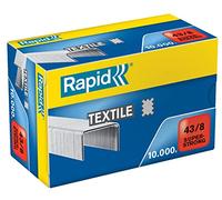 Rapid X10000 Agrafes Textiles Galvanisées Ultra-résistantes 43/8 Mm