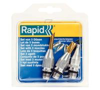 RAPID 40107334, Kit de 3 Buses, pour Pistolets à Colle, Polyvalent Gris