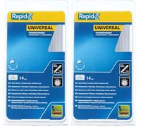 Rapid, 40107362, Bâtons de colle thermofusible, Multi-usage, Transparent, ø12mm, Longueur 190mm, 250g (Lot de 2)