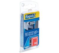 RAPID, 40109512, Agrafes en Fil fin N°53, Longueur 12 mm, 1080 Pièces, Pour le textile et la Décoration, Acier Inoxydable, Haute performance Argent