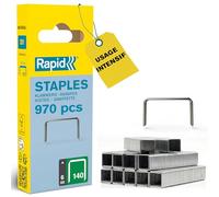 Rapid Agrafes N°140 40109513 – Longueur 6 mm, 970 pièces, fil galvanisé, haute performance, argent