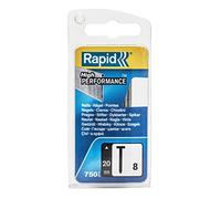 RAPID 40109534, Pointes N°8, 20 mm de longueur, 750 pièces, Fil galvanisé, Haute performance Argent