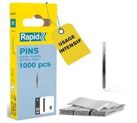 RAPID 40109538, Mini-pointes N°9, Longueur 15mm, Sans tête, lot de 1000, pour cloueurs pneumatiques, Pour travaux de construction, Fixation invisible