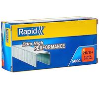 Rapid Agrafes 26/8 SuperStrong – Solides, Acier galvanisé, 50 feuilles – Boîte de 5000