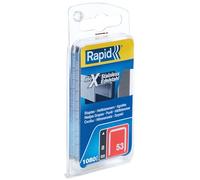 RAPID, 5000202, Agrafes en Fil fin N°53, Longueur 16 mm, 2400 pièces, Pour le textile et la décoration, Fil galvanisé, Haute performance Argent