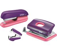 Rapid 5000372 Rapid Kit de perforation et d'agrafage Mini violet/rose