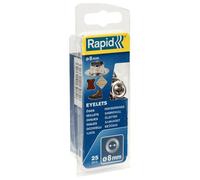 Rapid Œillets en acier Diam.8 - Lot de 25