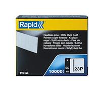 RAPID 5001359, Mini-pointes N°23P, Longueur 20mm, Sans tête, lot de 10000, pour cloueurs pneumatiques, Pour travaux de construction, Fixation invisible