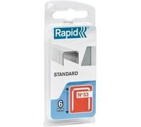 Rapid Agrafes en fil fin 40109501 N°53 10 mm – 1620 pièces – Fil galvanisé argent