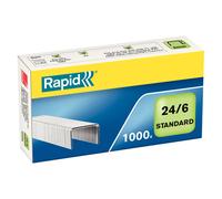 Rapid Agrafes 24/6 en acier galvanisé - Capacité 20 feuilles - Boîte de 1000