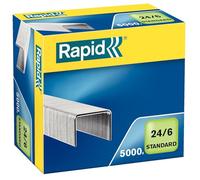 Rapid Agrafes 24/6 mm standard galvanisées 10 x 5000 pièces 24859800