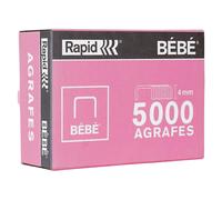 Rapid Agrafes Bébé 8/4 en acier galvanisé cuivré - Capacité 15 feuilles - Boîte de 5000