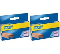 Rapid Agrafes BÉBÉ, Longueur 4 mm, 3000 agrafes, Agrafe jusqu'à 15 feuilles, Fil robuste cuivré, 11974688 (Lot de 2)