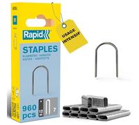 Rapid Agrafes haute performance 40109523 pour matériaux denses N°7 12 mm galvanisé 960 pièces