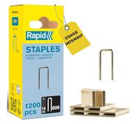 Rapid Agrafes 606 – 15 mm, couronne étroite, acier galvanisé revêtu de résine, 1200 pcs, Boîte FSC