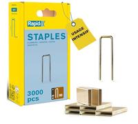 RAPID - Agrafes étroites n°90/30mm, Fil galvanisé enduit de résine, Haute performance Gris - Boîte FSC 1500 - (5000125)