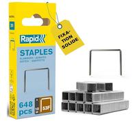 Rapid - Agrafes fil fin n°53F/ 10mm - 648pcs - Emballage FSC (5000557)