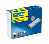Rapid Agrafes Omnipress 60 galvanisées – boîte de 1000 pièces – Gris