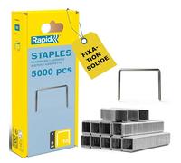 RAPID 40303080, Agrafes N°13, agrafes de longueur 8 mm, lot de 5000, agrafes à fil plat pour tapisserie, textile, travaux domestique, étiquetage