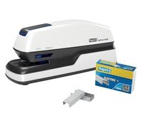 Rapid, Agrafeuse Électrique, 20 Feuilles, Anti bourrage, Agrafes incluse | Agrafeuse électrique Optima GripE automatique sans contact, capacité 20 feuilles, anti-bourrage, 1000 agrafes incluses.