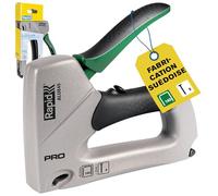 Rapid - Agrafeuse PRO ALU840 pour Agrafes N°140 (6-14mm) et Pointes N°8 (15mm), Agrafeuse Manuelle avec 2 Puissances au Choix, Poignée Ergonomique et Pièces d'Usure 100% Acier - (5001674)
