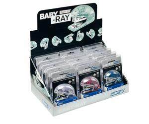 Rapid Baby-Ray Mini-agrafeuse pratique/compacte avec ôte-agrafes en métal 80 g Couleurs Assorties