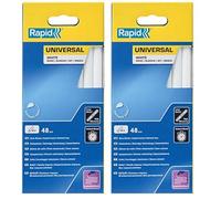 Rapid Bâtons de colle 12mm Universelle Blanche - Ø12 x 190 mm, 48 pcs, 880g, conditionné en boîte (Lot de 2)
