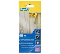 Rapid Bâtons de colle 12 mm Bois, Ø12 x 190 mm, Couleur: Jaunâtre, 48 pcs, 880g, conditionné en boîte