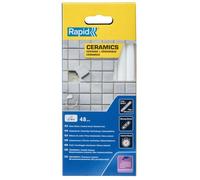 Rapid Bâtons de colle céramique Ø12 x 190 mm Blanc, 48 pcs, boîte