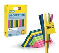 Rapid Bâtons de colle Ø7×90 mm – Couleurs (cerise, jaune, vert clair/foncé, bleu pétrole) – 115 g