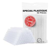 RAPID - Bâtons de colle thermofusible Pro-T - Transparente - Pour PVC, Plastique, Câbles, Verre, Supports poreux et fibreux - Diamètre 12 mm - Longueur : 190mm - Sachet de 1 kg -