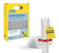 Rapid Bâtons de colle transparents universels 94 mm – 14 bâtons (blister)