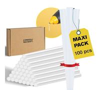 Bâtons de colle universels RAPID 7mm transparents pour bricolage, art et petites réparations - Ø7 x 100mm, lot de 100, sans solvant, haute teneur en résine, 380 g, pistolet non inclus