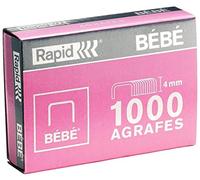 Rapid - Boîte de 1000 agrafes bébé, boîte rose cuivré