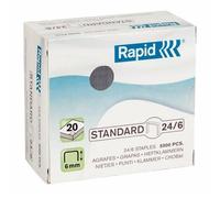 RAPID Agrafes 24/6 Standard galvanisées – Boîte de 5 000