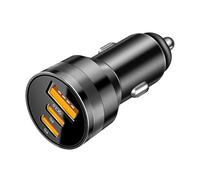 Rapid Car Charger - Phone Power Adapter for Fast Charging | Aluminum Alloy with Output, Type C Charging Accessory, Multifunction Vehicle Power Tool for Phone Tablet Earphones