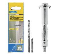 RAPID - Chevilles à Expansion en Métal pour Cloison en Plâtre de 16 à 26 mm, Lot de 10 Chevilles, Charge Maximale 25 kg, Chevilles pour Plâtre & Aggloméré (5001547)