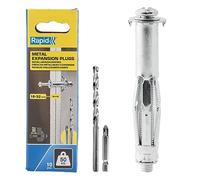 RAPID - Chevilles à Expansion en Métal pour Cloison en Plâtre de 18 à 32 mm, Lot de 10 Chevilles, Charge Maximale 50 kg, Chevilles pour Plâtre & Aggloméré (5001554)