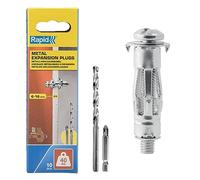 RAPID - Chevilles à Expansion en Métal pour Cloison en Plâtre de 6 à 16 mm, Lot de 10 Chevilles, Charge Maximale 40 kg, Chevilles pour Plâtre & Aggloméré (5001549)