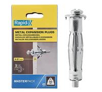 Rapid Chevilles à expansion métal 5001567 – Pour cloison plâtre 6–21 mm, Lot 40, Charge max 50 kg