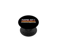 Rapid City Dakota du Sud Retro Stripes Vintage City Design PopSockets PopGrip Adhésif