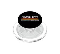 Rapid City Dakota du Sud Retro Stripes Vintage City Design PopSockets PopGrip pour MagSafe
